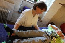 Clare Ballard practicing osteopathy